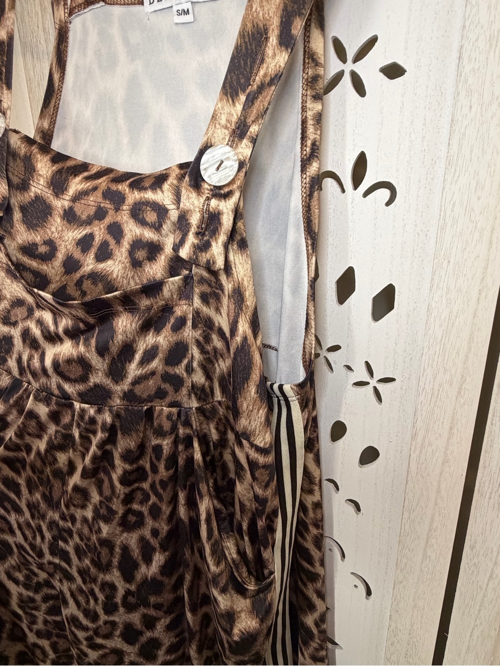 Blakeley Leopard Print Adjustable Strap Jumpsuit - Picture 10 of 16